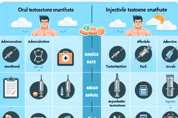 Diferencias entre Enantato de testosterona oral e inyectable