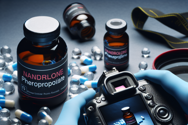 Fenilpropionato de nandrolona en preparación para sesiones fotográficas