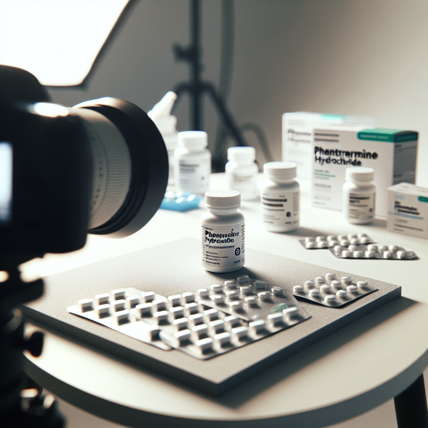 Phentermine Hydrochlorid en preparación para sesiones fotográficas