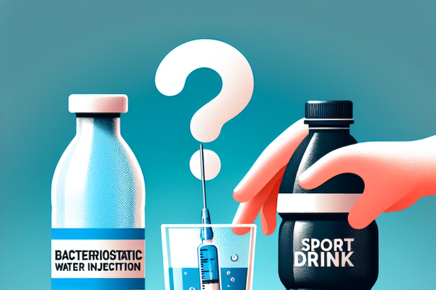 ¿Se puede mezclar Agua bacteriostática para inyección con bebidas deportivas?