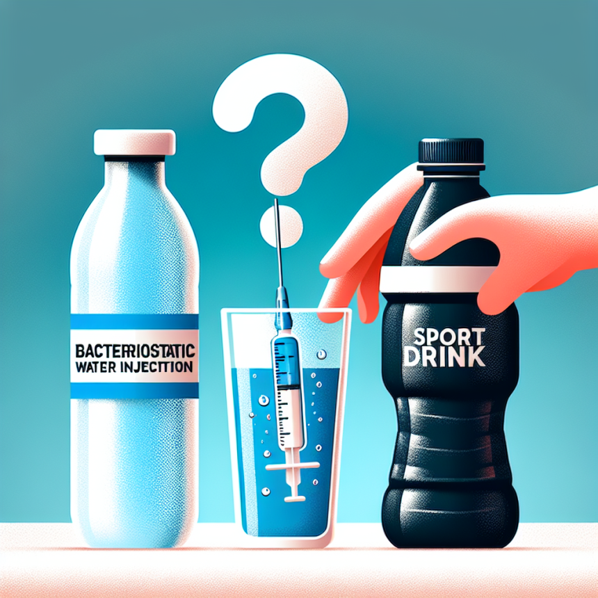 ¿Se puede mezclar Agua bacteriostática para inyección con bebidas deportivas?