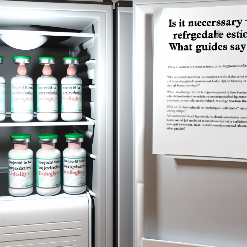 ¿Es necesario refrigerar Esteroides inyectables? qué dicen las guías